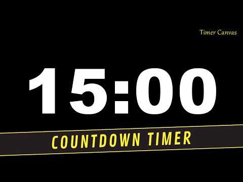 ⏳ 15-Minute Silent Countdown Timer | Cuckoo Alarm & Black Screen