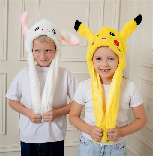 Moving Ears Hats, Cute Unicorn Hat, Moving Rabbit Ears, Cartoon Plus Hat, Funny Plush Hats, Duck Hats, Unicorn Hats, Funny Ears Moving Hats - Etsy