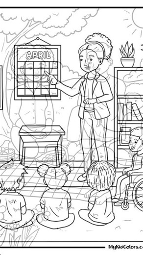 Free April Coloring Pages