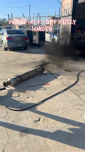 X Car Auto Sales on Instagram: "When your Ford F-350 6.7 PowerStroke says “regen failed”… you know what’s next 😎💨 This DPF filter was completely loaded — we decided to give it some air the old-school way. Watch the soot fly! #PowerStroke67 #F350 #DPFcleaning #DieselLife #TruckMechanic #XCarTampa #FordPowerstroke #MechanicShop #FloridaTrucks #DPFregeneration #dieselproblems"