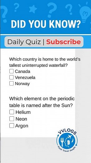 Quiz 25 | Daily 2-Question Quiz | Answer in 16 Seconds?