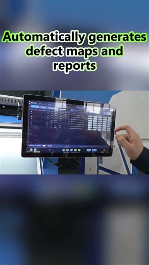 The AI ​​fabric inspection machine has a defect map and report, digital quality control management.