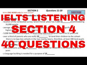 IELTS listening section 4 practice test