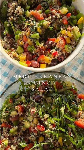 The Tastiest LIVE Mediterranean Quinoa Salad You’ll Ever Make 🌿☀️ #mediterraneandietrecipes