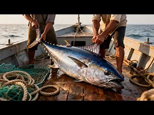 Yellowfin Tuna Fillet Preparation from Start to Finish 🌊🐟