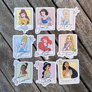 PRINCESS - SELECT 1 | Vinyl Sticker | Disney Character | Water Bottle, Computer, Notebook Sticker | Water Resistant | Disney Vacation - Etsy