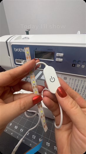Daniela Alejandra Garza Meza | Adding Lighting to Your Sewing Machine with an Adhesive LED Strip Link in highlights to get yours #sewing #diyer #costura #sewinghacks... | Instagram