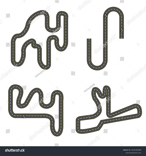 Video Game Racing Track Road Map Stock Vector (Royalty Free) 2531340389 | Shutterstock