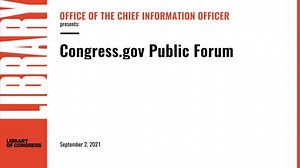 Congress.gov Public Forum