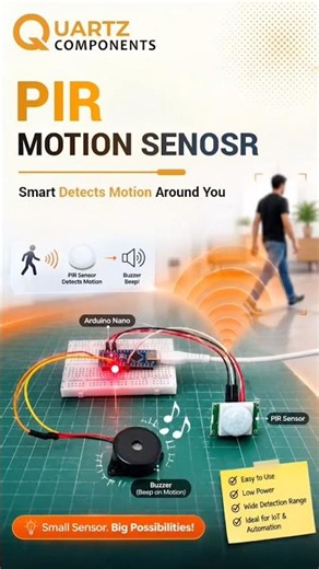 Motion Detection Using PIR Sensor & Arduino Nano | Easy DIY Project #shorts