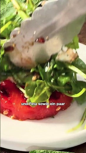 Gegrillte Wassermelone?! 🍉🔥 Einfaches Sommer-Rezept mit Rucola & Feta