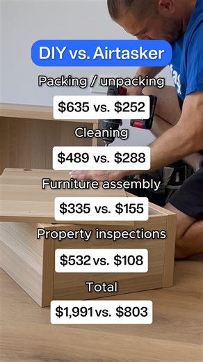 "I’ll just do it in a few trips," 🚛💨 The reality? 1 in 2 Aussies wish they’d paid for more help when moving. With the math, DIY isn't what it seems. When you factor in the $42.90/hr median wage (the cost of your own time!), Moving without help gets expensive fast ⏳ Let a Tasker handle the heavy lifting while you keep your weekend and your sanity. | Airtasker