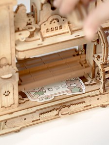 Inspired by classic printing techniques, it’s a blend of traditional craftsmanship and contemporary functionality. #rokr #woodenpuzzle #printingpress #fyp | ROKR