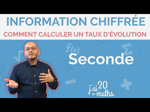 Comment calculer un taux d'évolution - Information chiffrée - Seconde