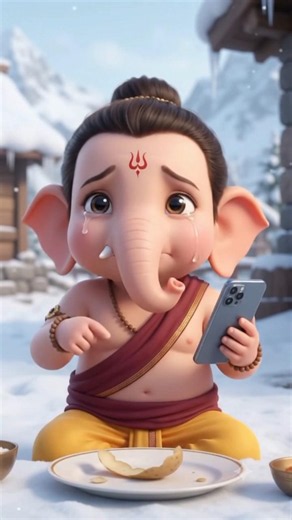 "Ganesh Ji Ka Maa Ko Video Call 😂 Papa Ke Ubley Aaloo Se Thak Gaye! | Navratri Day 8"|#shorts #ai