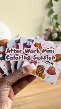 Quick color session after work 💕 #coloring #coloringbook #kawaii #relaxing #asmr #hobbies #cute