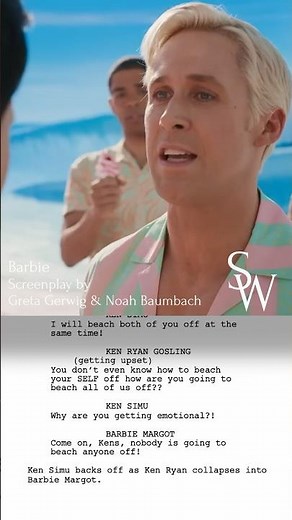 🏝️ Ken Beach Off Scene | Barbie: Script to Screen #barbie #film #scripttoscreen