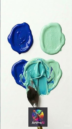 ¿Qué color sale al mezclar azul con verde menta? 🌊 El resultado es hipnótico