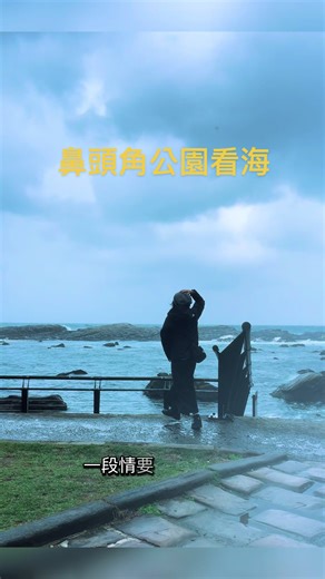 鼻頭角濱海公園有特殊風化地形，提供清澈的海水供浮潛，並可觀賞壯闊美麗的海景。今天大風大雨大浪，海景很不一樣的好看喔。2026.02.07#東北角海岸線 #鼻頭角 #鼻頭角公園 #看海