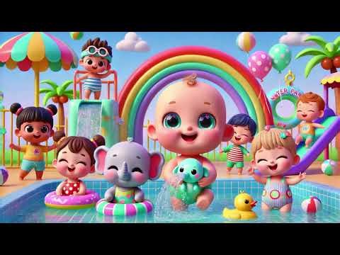 Baby Elephant Water Park Party 💦🐘 | Splash Splash Fun Day 🌊🎉 | Cute Elephant Pool Adventure 🏖️😄