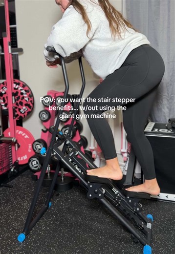 I love the stair stepper at the gym, but having one at home makes it so much easier to stay consistent. This fits my routine WAY better #HomeWorkout #CardioAtHome #LegDayWorkout #BusyMomFitness #newyearnewme