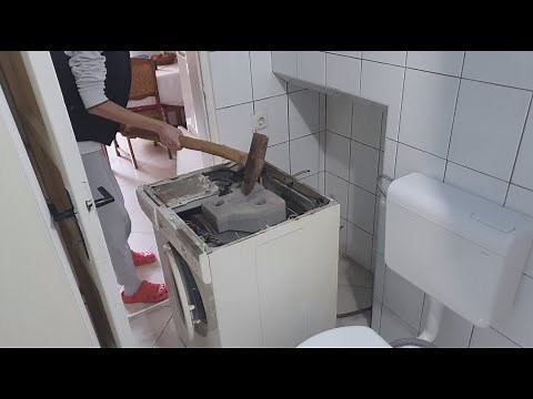 How to easily remove concrete weight from your washing machine