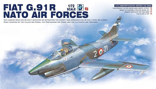 Meng Models DS-004S 1:72 Fiat G.91R Nato Air Forces Military Aircraft