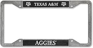 Desert Cactus Texas A&M University Car Accessories Aggies Metal License Plate Frame and Tag Holder for Front or Rear of Car (Mascot)