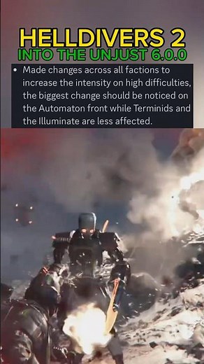 Intensity Increased On Higher Difficulties After Patch Update 6.0.0 - Helldivers 2