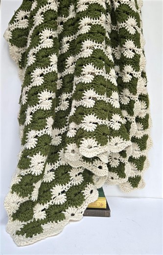 Vintage Hand Knit Afghan, Throw, Blanket, Bedding - Etsy