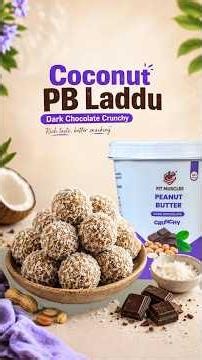Coconut Peanut Butter Laddu | Dark Chocolate Crunchy Recipe