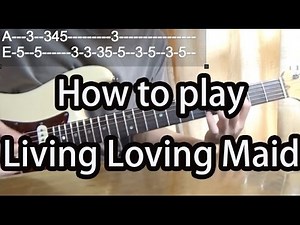 How to play Living Loving Maid-Led Zeppelin-Guitar Tutorial with tabs