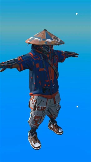 Cyber Street Samurai 3D Model #gameart #blendergameengine #3danimation