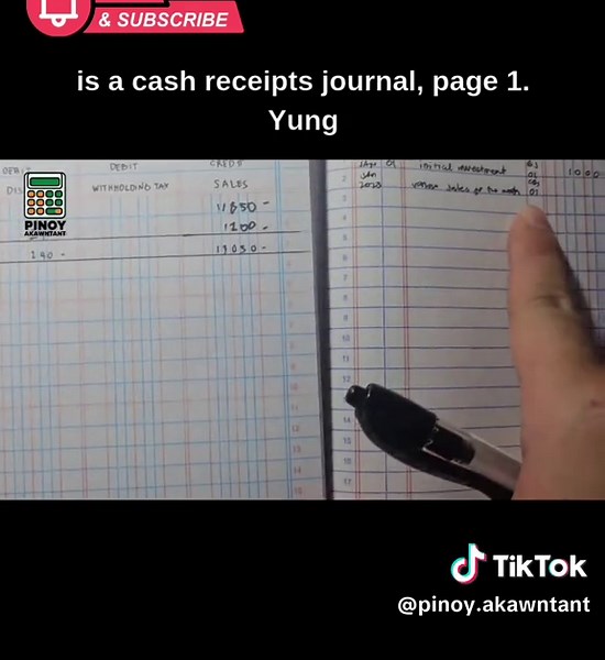 How to record in BIR Manual Books - Cash Receipts Book to General Ledger | Bookkeeping #bookkeeping #birtaxes #cpa #onlinesellerph #freelancer #lazadaseller #shopeesellerph #TikTokShop #fyp #pinoyakawntant