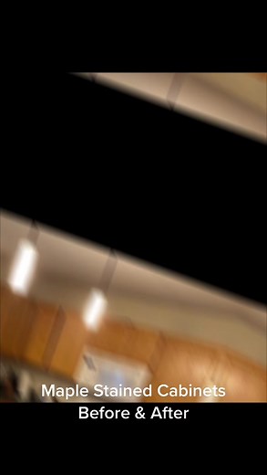 Modern Maple Stained Kitchen Cabinets Transformation