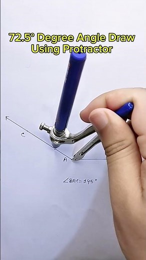 72.5° Degree Angle Draw Using Protractor