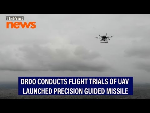 DRDO carries out flight trials of UAV Launched Precision Guided Missile in Andhra Pradesh