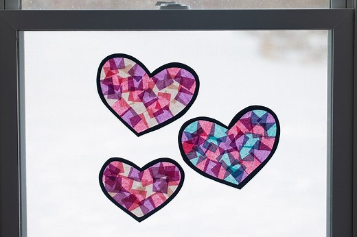 Heart Suncatcher (Free Template) - The Best Ideas for Kids