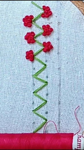 Most trending hand embroidery beads work| quick and easy embroidery project for basy days| border