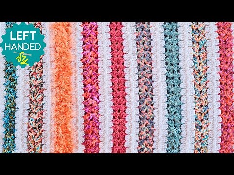 How to Crochet a Mile a Minute Chair a Back Cover Left Handed - the EASY Way!