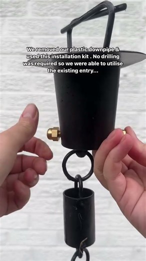 How a Rain Chain Attaches to the Gutter