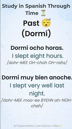 Sleep in Spanish Through Time ⏳😴 | Present, Past & Future 🇪🇸