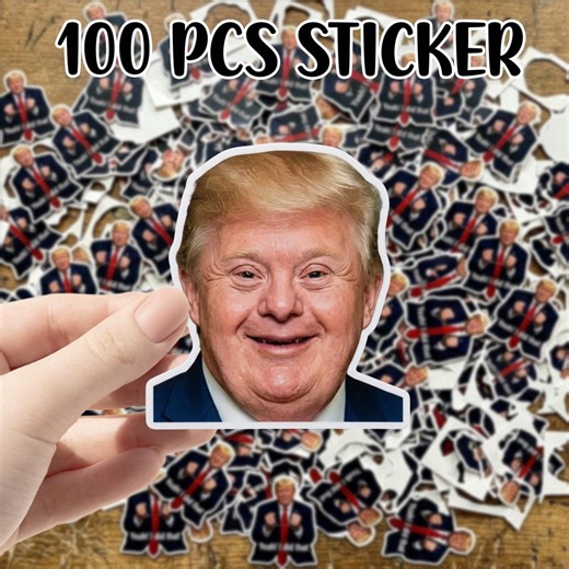 100 Pc Trump Down Sticker Pack Anti Trump Stickers Trump I Did That Looking at Eclipse Meme Sticker Anti Racist Sticker - Etsy