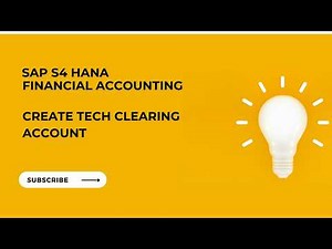 SAP FI - Configuration | Create Tech Clearing Account | Transaction Code - FS00