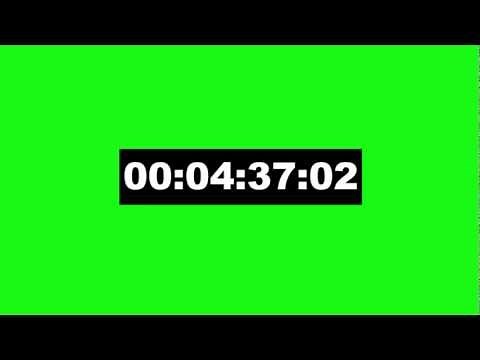 timecode 5 min animation - green screen effect