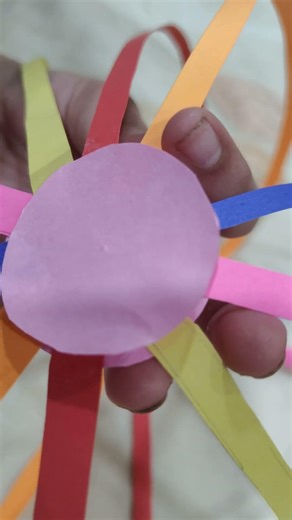 Paper Strip Sphere 🌈💫 | Simple Craft Idea #youtube #shorts #crafting