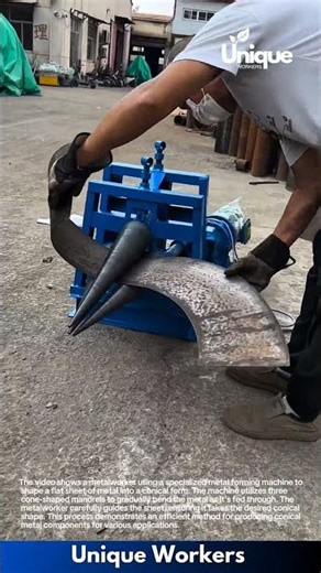 Metal Forming Machine: Creating Conical Shapes from Sheet Metal