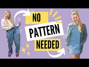 How to Make an Overall Dress from Scratch | No Pattern Sewing Projects