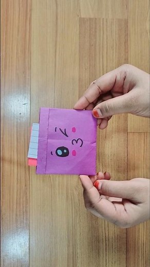 DIY Easy Paper Pouch no glue paper craft how to make cute bag / school stationery origami / viral