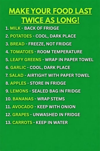 Never Throw Away These Foods Again – Simple Storage Fixes #foodwaste #kitchentips #hacks